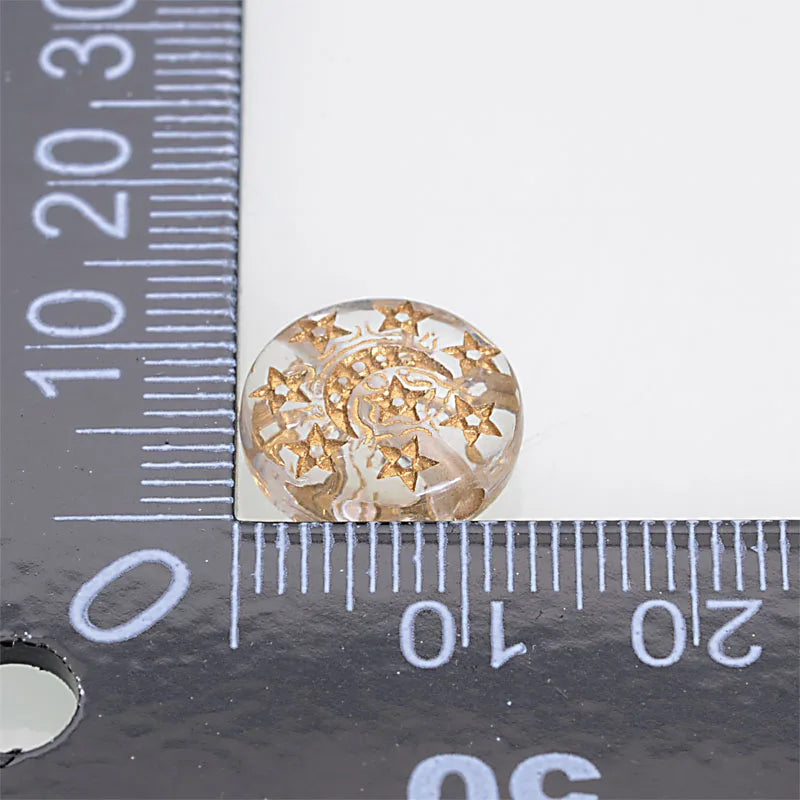 100Pcs 15x3 MM Vintage Acrylic Antique Spacer Loose Star Beads