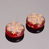 100Pcs 15x3 MM Vintage Acrylic Antique Spacer Loose Star Beads