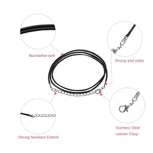 100Pcs 18" 1.5mm Wax Cord Necklace Rope Bracelet Leather Cord Bulk