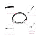 100Pcs 18" 1.5mm Wax Cord Necklace Rope Bracelet Leather Cord Bulk