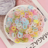 100Pcs 19*14MM Transparent Frosted Acrylic Chain Link for DIY Earrings Keychain