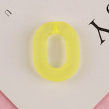 100Pcs 19*14MM Transparent Frosted Acrylic Chain Link for DIY Earrings Keychain