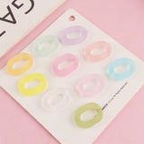 100Pcs 19*14MM Transparent Frosted Acrylic Chain Link for DIY Earrings Keychain