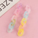 100Pcs 19*14MM Transparent Frosted Acrylic Chain Link for DIY Earrings Keychain