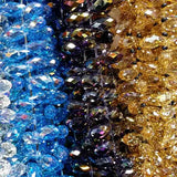 100Pcs Water Drop Glass Crystal Beads Jewelry Findings