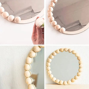 100Pcs 20mm Wooden Beads Natural Round Wood Balls DIY Craft Christmas