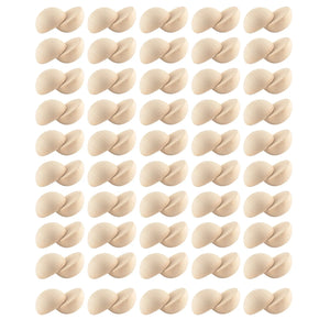 100Pcs 20mm Half Wooden Beads Unfinished Split Natural Round Wood Balls