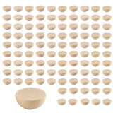 100Pcs 20mm Half Wooden Beads Unfinished Split Natural Round Wood Balls