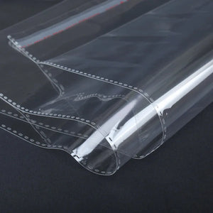 100Pcs 20x37cm Clear Self Adhesive Plastic Bags for Jewelry/Cosmetics/Gifts