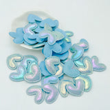 100Pcs Leather Heart Patches Appliques for Clothes Sewing DIY Hat Hair Bow