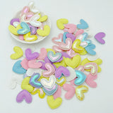100Pcs Leather Heart Patches Appliques for Clothes Sewing DIY Hat Hair Bow