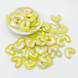 100Pcs Leather Heart Patches Appliques for Clothes Sewing DIY Hat Hair Bow