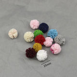 100Pcs 25mm Lace Mesh Flower Ball Sewing Scarf Shoes Hats DIY Art Accessories