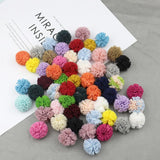 100Pcs 25mm Lace Mesh Flower Ball Sewing Scarf Shoes Hats DIY Art Accessories