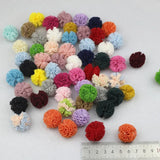 100Pcs 25mm Lace Mesh Flower Ball Sewing Scarf Shoes Hats DIY Art Accessories