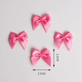 100Pcs 25mm Ribbon Mini Bowknot Appliqued Ornaments DIY Crafts Supplies