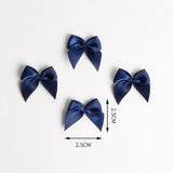 100Pcs 25mm Ribbon Mini Bowknot Appliqued Ornaments DIY Crafts Supplies