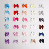 100Pcs 25mm Ribbon Mini Bowknot Appliqued Ornaments DIY Crafts Supplies