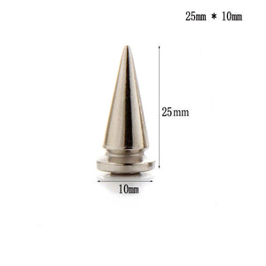 100Pcs 25mm Silver Spots Tree Spikes Rivet Studs Punk Spikes