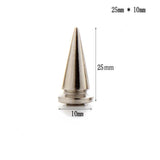 100Pcs 25mm Silver Spots Tree Spikes Rivet Studs Punk Spikes