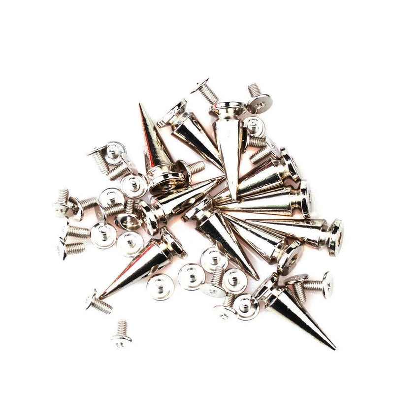 100Pcs 25mm Silver Spots Tree Spikes Rivet Studs Punk Spikes