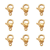100Pcs 304 Stainless Steel Lobster Claw Clasps 24K Plated Findings