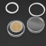 100Pcs 30mm Coin Capsules Protect Gasket Storage Box