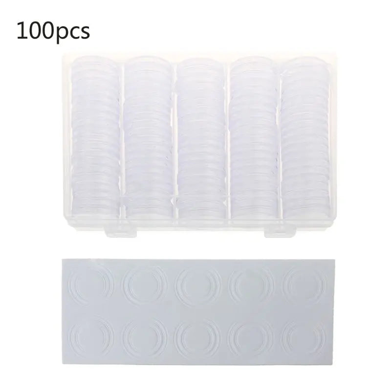 100Pcs 30mm Coin Capsules Protect Gasket Storage Box