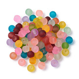 100Pcs Mixed Round Frosted Glass Beads Bracelet Necklace DIY Jewelry Making