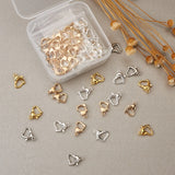 100Pcs 4 Colors Heart Lobster Clasp Hook DIY Jewelry Making Accessories