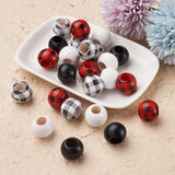 100Pcs 4 Style Wood Beads Mixed 20x16mm Hole: 9mm