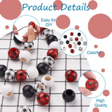 100Pcs 4 Style Wood Beads Mixed 20x16mm Hole: 9mm