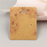 100Pcs 5*4cm Jewelry Display Earring Cards Gift Tag
