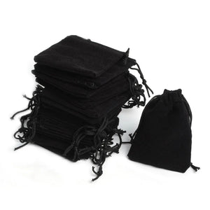 100Pcs Velvet Drawstring Pouch Bag Jewelry Bag