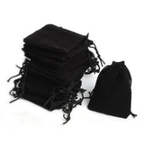 100Pcs Velvet Drawstring Pouch Bag Jewelry Bag