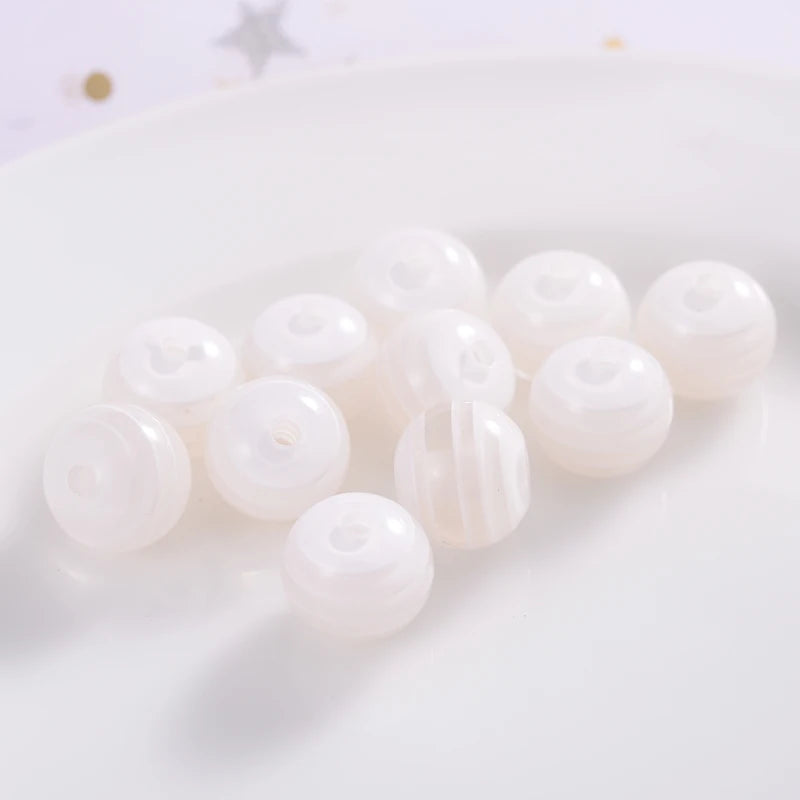 100pcs Resin Beads Screw Thread Loose Beads for Jewelry Making DIY