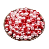 100Pcs 6-8mm Multicolor Round Beads Lmitation Pearls DIY