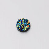 100Pcs 6mm Candy Glitter Rhinestones Round Disc Jewelry Findings