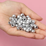 100Pcs 6x9mm Golden Acrylic Big Hole Spacer Beads