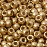 100Pcs 6x9mm Golden Acrylic Big Hole Spacer Beads