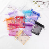 100Pcs 7*9cm Organza Bag Drawable Wedding Party Pouch & Christmas Gift Logo