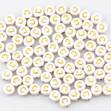 100Pcs 7mm Round Letter Spacer Beads Jewelry Making DIY Necklace Bracelet