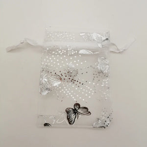 100Pcs Butterfly Star Moon Jewelry Bag Drawstring Gift Bag Organza Storage Pouch
