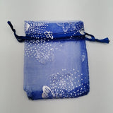 100Pcs Butterfly Star Moon Jewelry Bag Drawstring Gift Bag Organza Storage Pouch