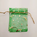 100Pcs Butterfly Star Moon Jewelry Bag Drawstring Gift Bag Organza Storage Pouch