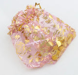 100Pcs 8colors Rose Organza Bags Jewelry Pouches Candy 9X12cm