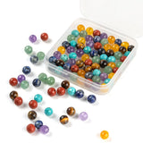 100Pcs 8mm 7 Chakra Natural Stone Beads for Jewelry Making