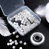 100pcs 8mm Selenite Beads with 10m Elastic Thread
