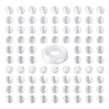 100pcs 8mm Selenite Beads with 10m Elastic Thread