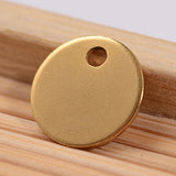 100Pcs 8x0.8mm Stainless Steel Charms Golden
